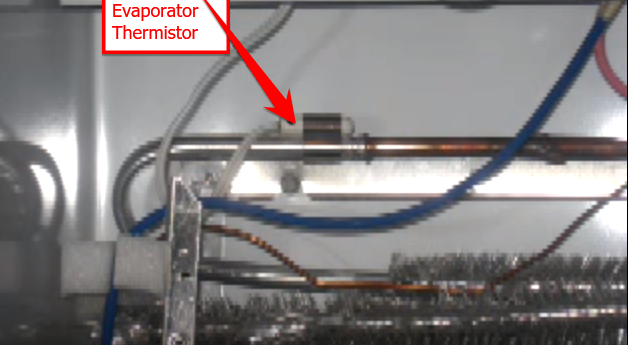 Ge refrigerator evaporator thermistor