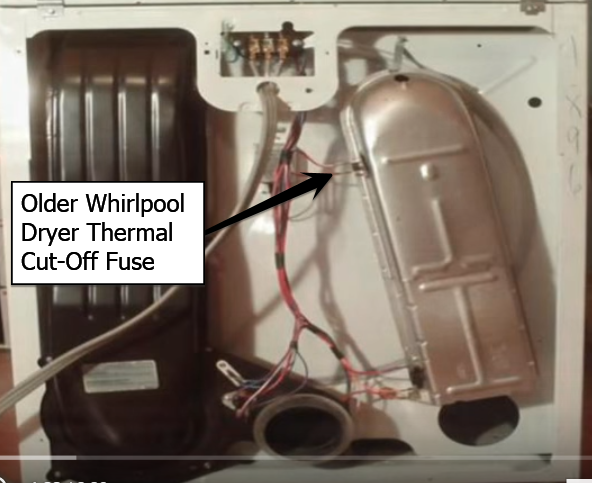 older whirlpool electric dryer thermal cutoff fuse
