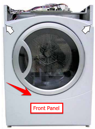 How to remove Ge dryer front panel
